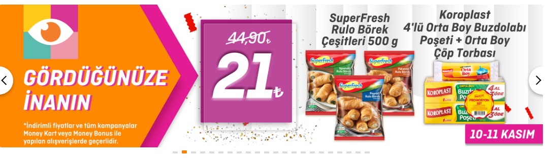 Migros Gördüğünüze İnanın Kampanyası 21TL
