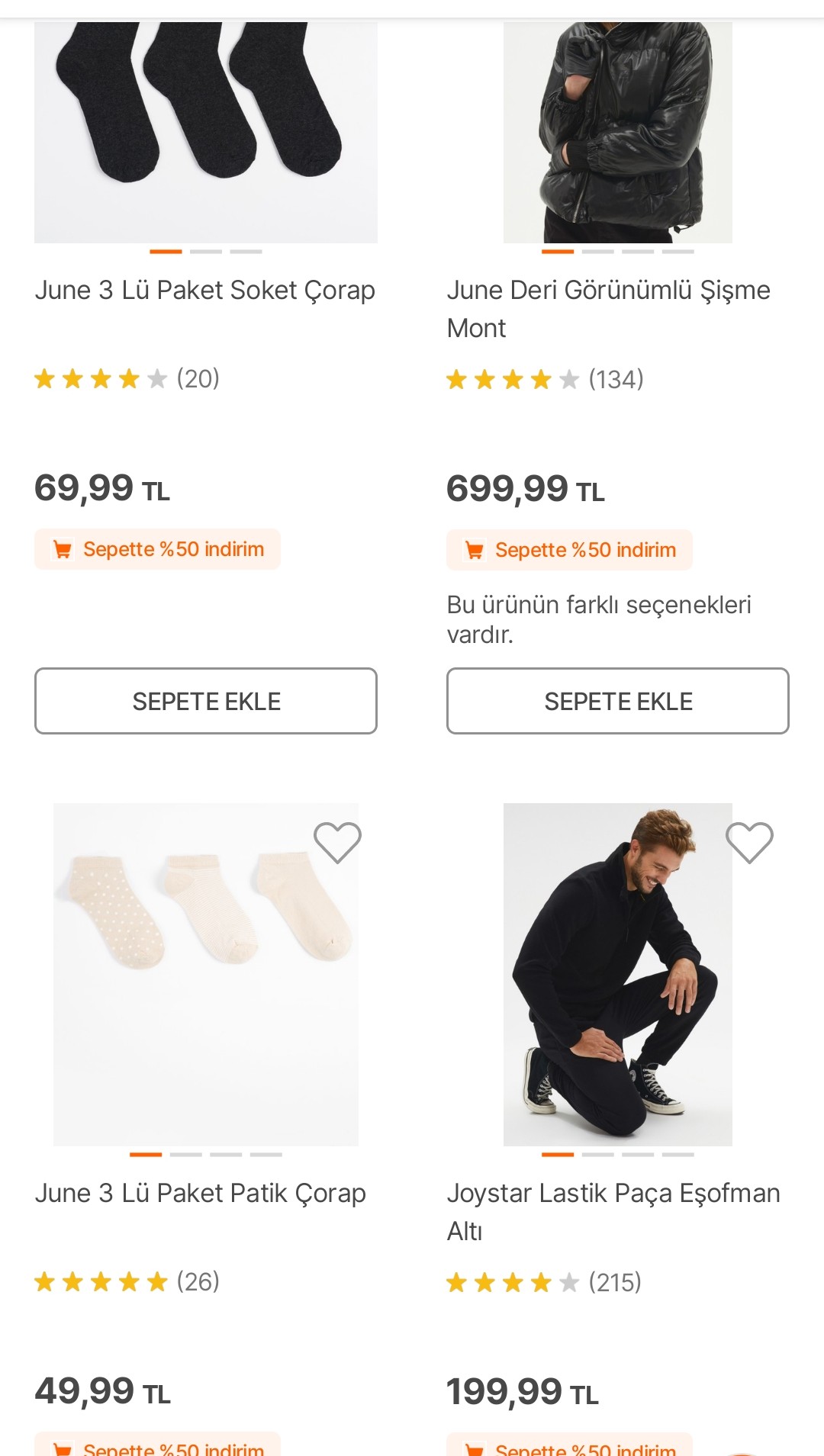 June Marla ürünlerde Sepette %50 indirim
