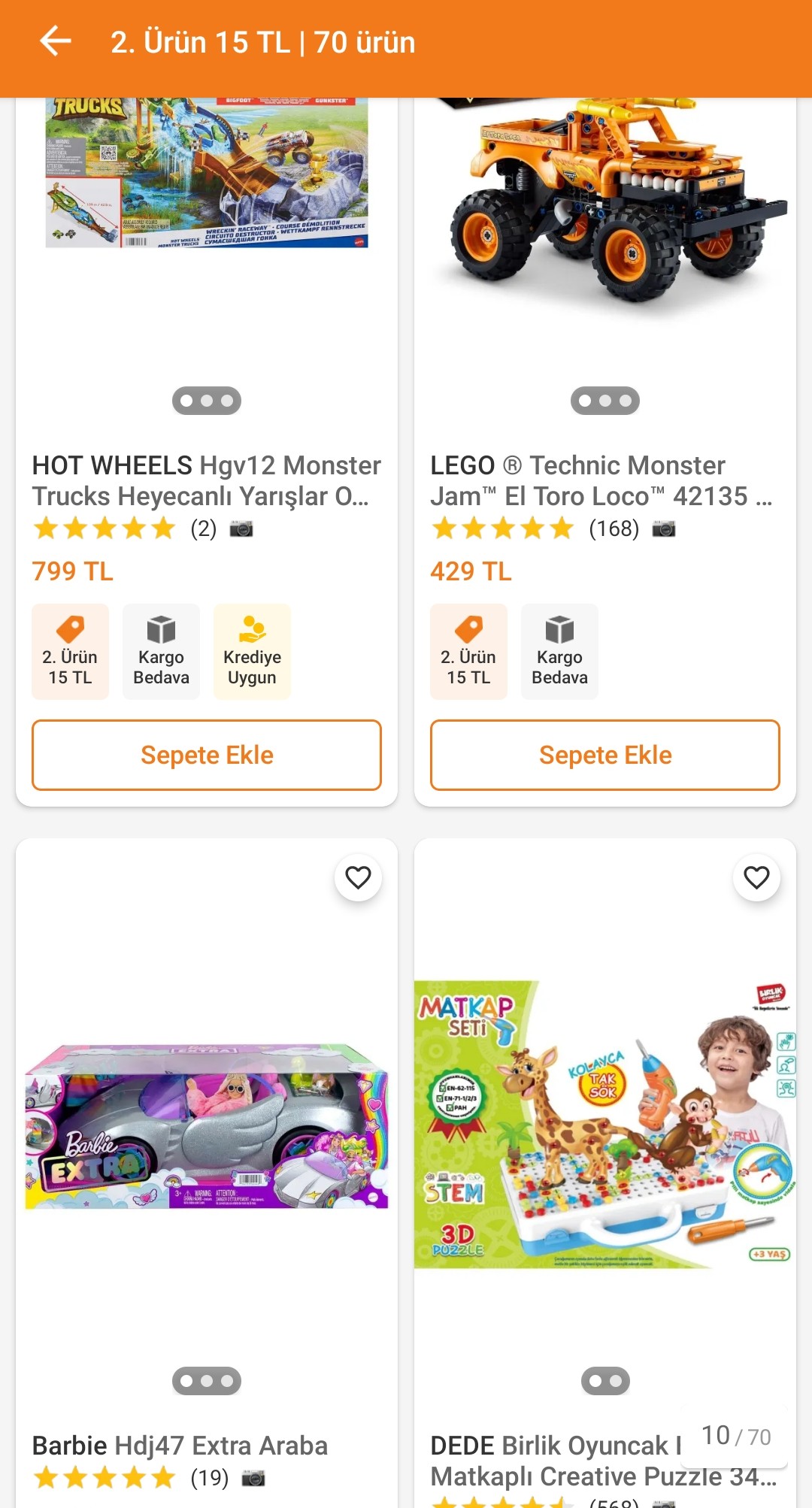 2.Oyuncak 15 TL