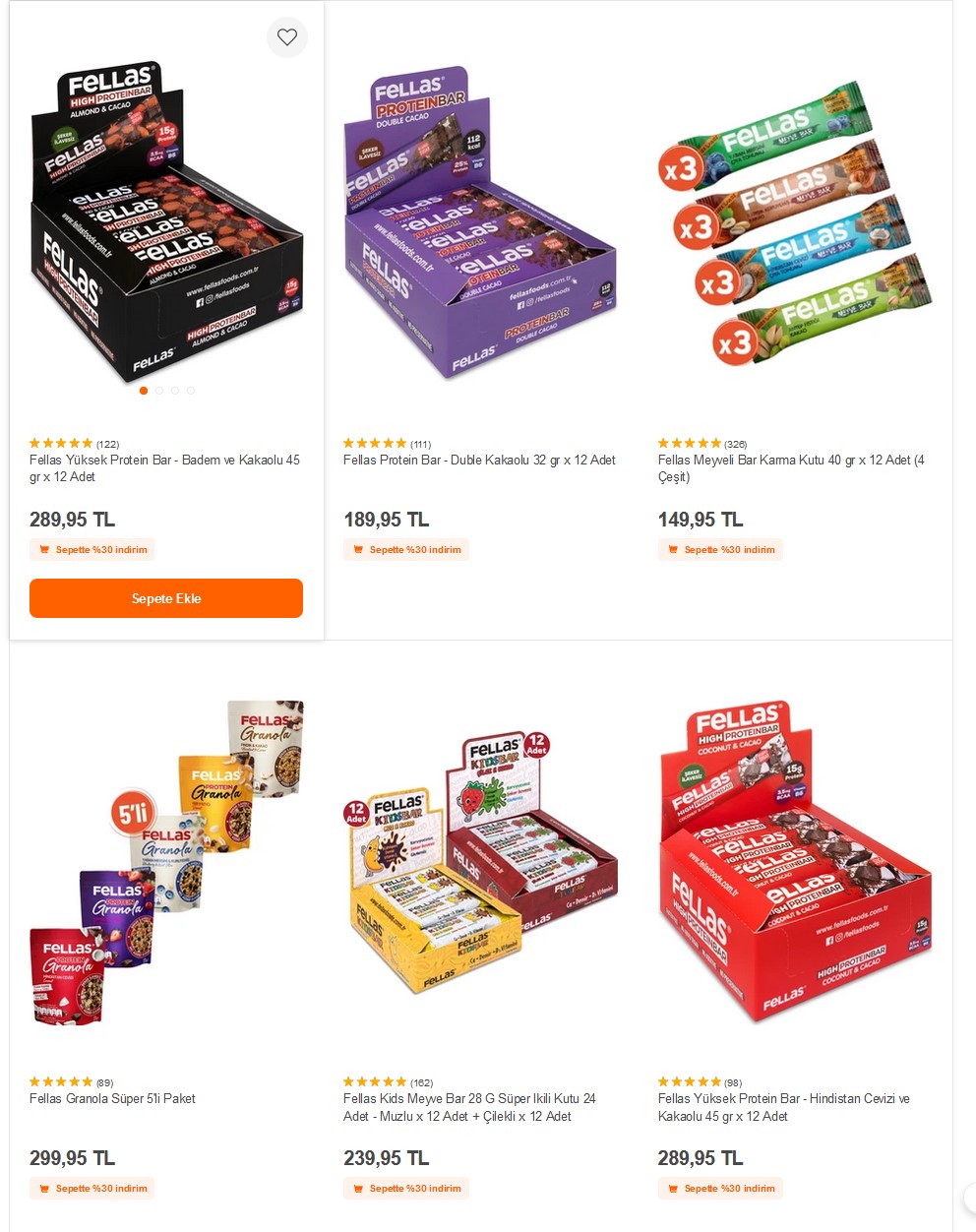 Fellas Ürünlerinde Sepette %30 İndirim