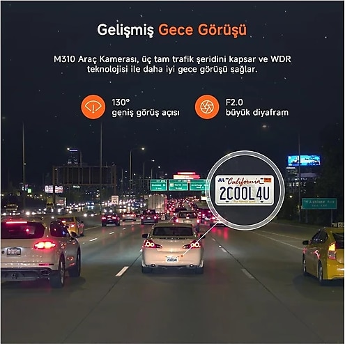 70mai Dash Cam M310 Araç İçi Kamera
