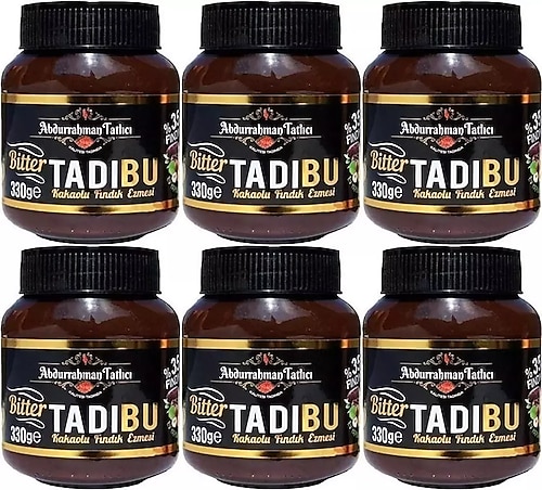 Abdurrahman Tatlıcı Tadıbu Bitter Kakaolu Fındık Ezmesi 330 gr 6'lı