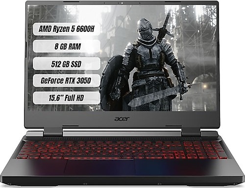Acer Nitro 5 AN515-46 NH.QGXEY.001 Ryzen 5 6600H 8 GB 512 GB SSD RTX3050 15.6" Full HD Notebook
