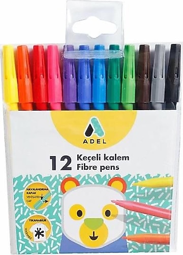 Adel 12'li Keçeli Kalem Seti
