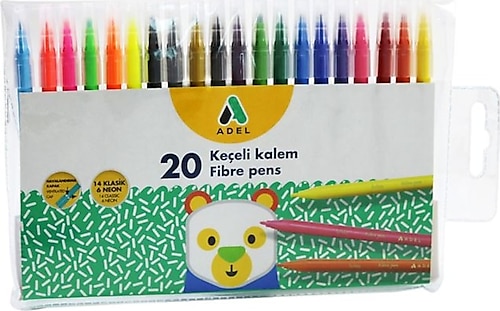 Adel 20'li Keçeli Kalem Seti