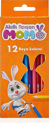 Adel Akıllı Tavşan Momo 12'li Kuru Boya Seti