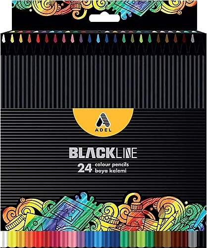 Adel Blackline Uzun Kuru Boya Kalemi 24Lü