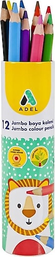 Adel Metal Tüp 12'li Jumbo Kuru Boya Seti