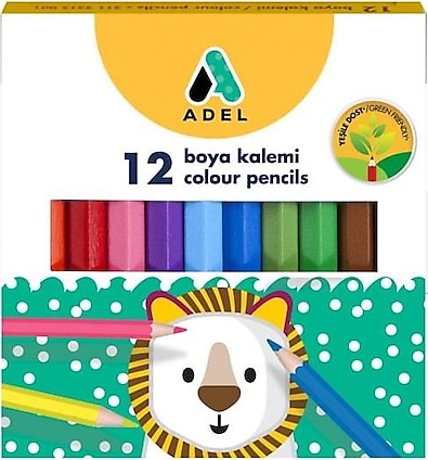 Adel Yarım Boy 12'li Kuru Boya Seti
