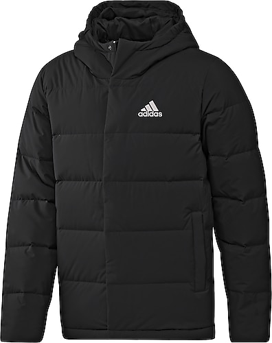 Adidas Helionic HG8751 Kapüşonlu Siyah Erkek Şişme Mont