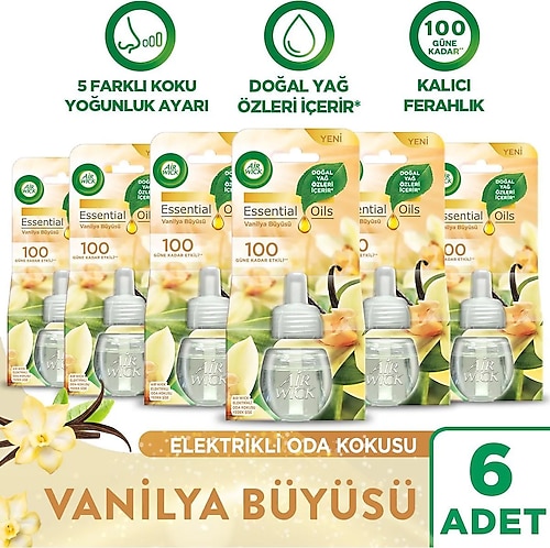 Air Wick Vanilya Büyüsü Elektrikli 6'lı Yedek Oda Kokusu