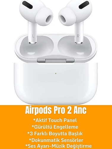 Airpods Pro 2.Nesil Anc Bluetooth Kulaklık Gürültü Önleyici Yeni Nesil Kulaklık