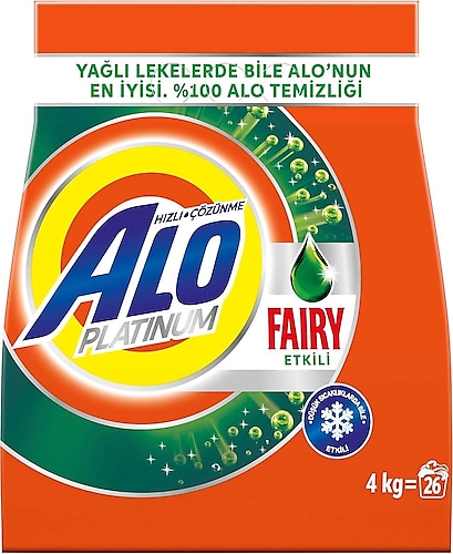 Alo Fairy Etkili Beyazlar için 4 kg Toz Deterjan