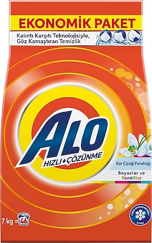 Alo Kar Çiçeği Beyaz ve Renkliler için 7 kg Toz Deterjan