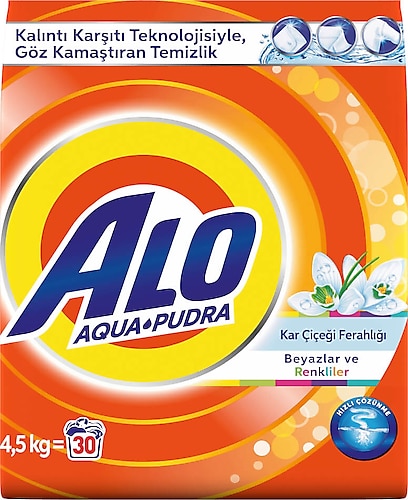 Alo Kar Çiçeği Ferahlığı Beyazlar ve Renkliler için 4.5 kg Toz Deterjan