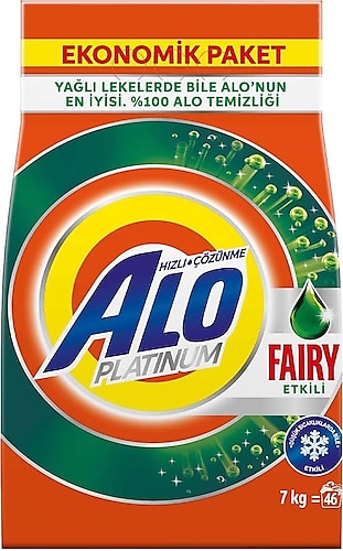 Alo Platinum Aqua Pudra Fairy Etkili 7 kg Toz Deterjan