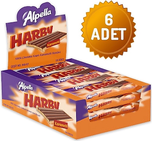 Alpella Harby Karamelli Bisküvi 24x25 gr 6'lı