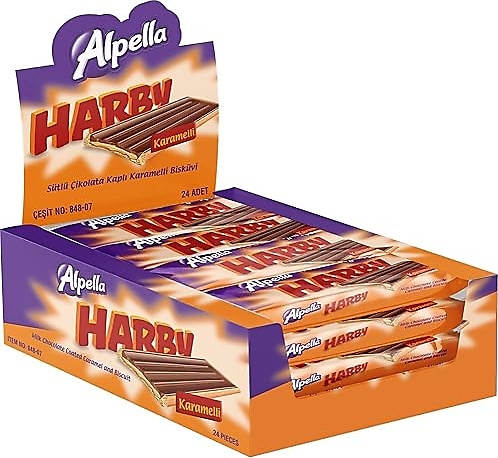 Alpella Harby Karamelli Bisküvi 24x25 gr
