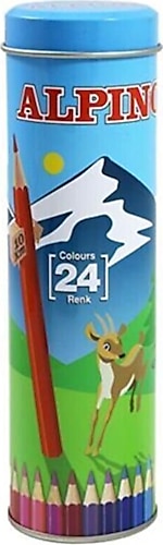 Alpino Metal Tüp Uzun 24'lü Kuru Boya Seti