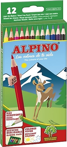 Alpino Uzun 12'li Kuru Boya Seti