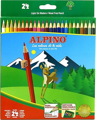 Alpino Uzun 24'lü Kuru Boya Seti