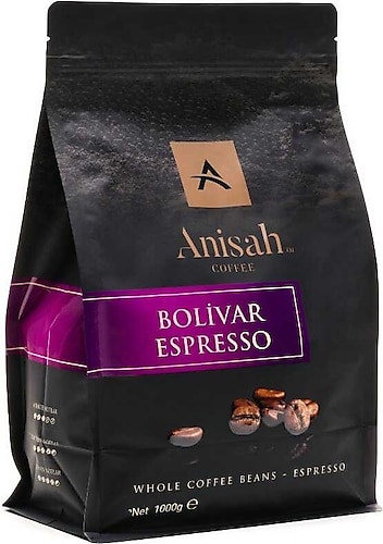 Anisah Bolivar Espresso Koyu Kavrulmuş Çekirdek Kahve 1 kg