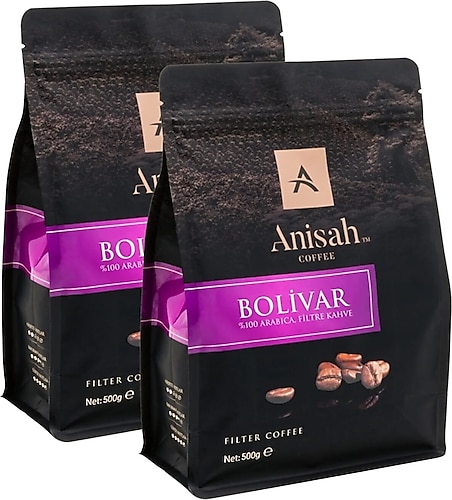 Anisah Coffee Bolivar Öğütülmüş Filtre Kahve 500 gr 2'li