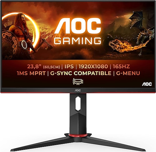 AOC 24G2SP/BK 23.8" 1 ms Full HD Pivot IPS Oyuncu Monitörü