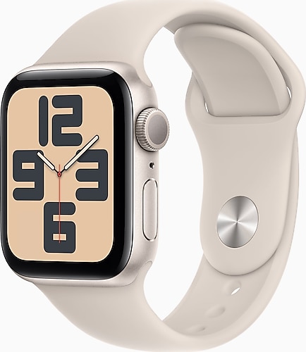 Apple Watch SE 2 2023 GPS 40mm Yıldız Işığı Alüminyum Kasa ve Spor Kordon Akıllı Saat