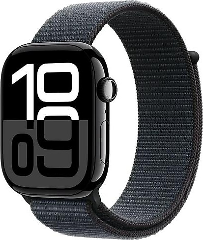Apple Watch Series 10 GPS 46mm Simsiyah Alüminyum Kasa ve Mürekkep Moru Spor Loop Kordon Akıllı Saat
