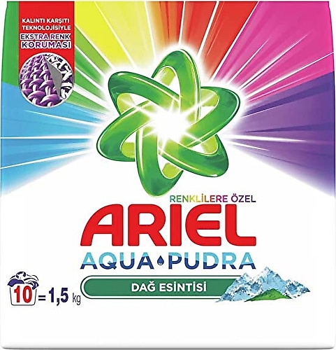 Ariel AquaPudra Dağ Esintisi Renkliler için 1.5 kg Toz Deterjan