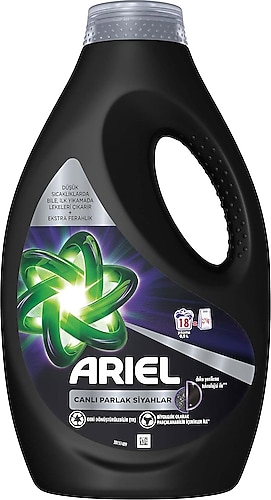 Ariel Canlı Parlak Siyahlar Sıvı Deterjan 18 Yıkama 900 ml
