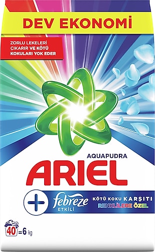 Ariel Febreze Etkili Renklilere Özel Aqua Pudra Toz Deterjan 6 kg