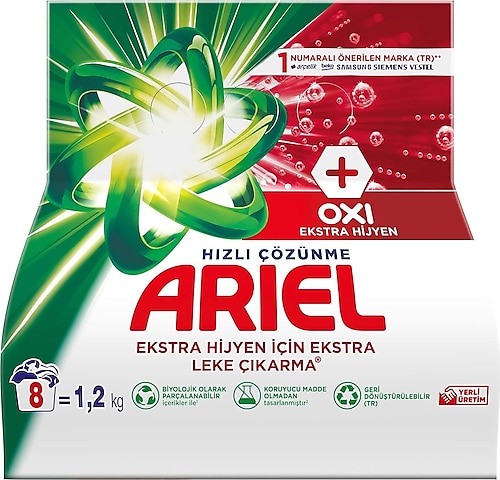 Ariel Oxi Ekstra Hijyen 1.2 kg Toz Deterjan