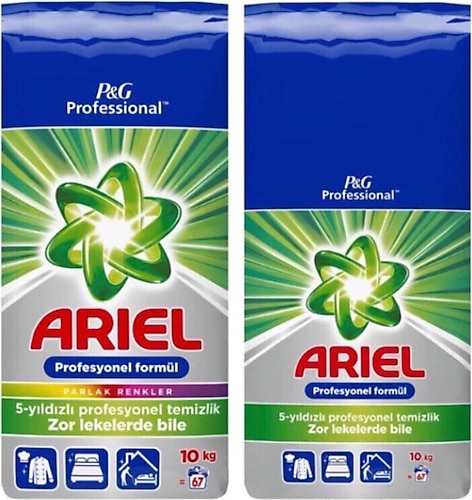 Ariel Professional Parlak Renkler 10 kg 2'li Toz Deterjan