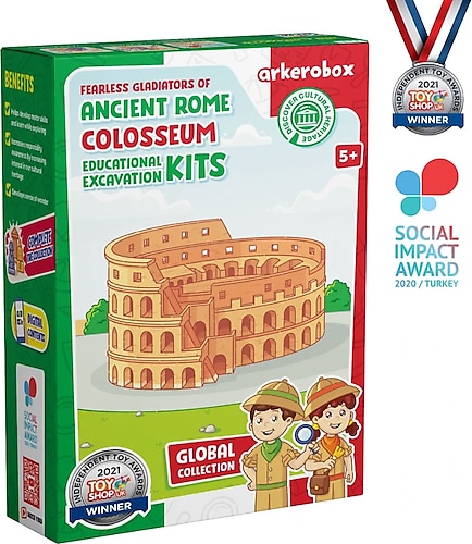 Arkerobox Eğitici Kazı Seti Global Koleksiyon Antik Roma Kolezyum