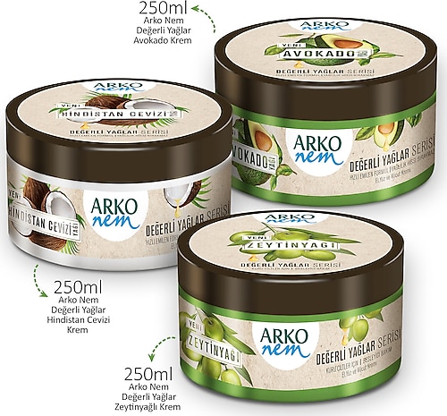 Arko Nem Değerli Yağlar 250 ml Nemlendirici Krem