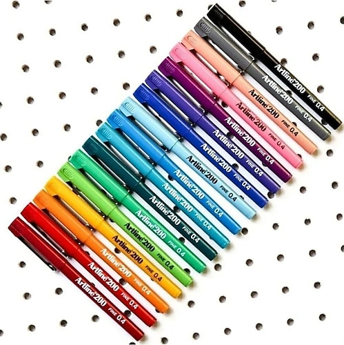 Artline 200 0.4 mm 10'lu İnce Uçlu Keçeli Kalem Seti