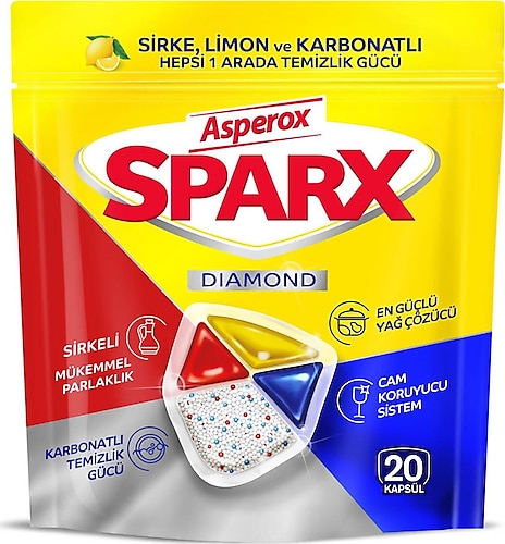 Asperox Sparx Bulaşık Makinesi Tableti 20'li