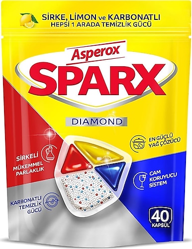 Asperox Sparx Bulaşık Makinesi Tableti 40'lı