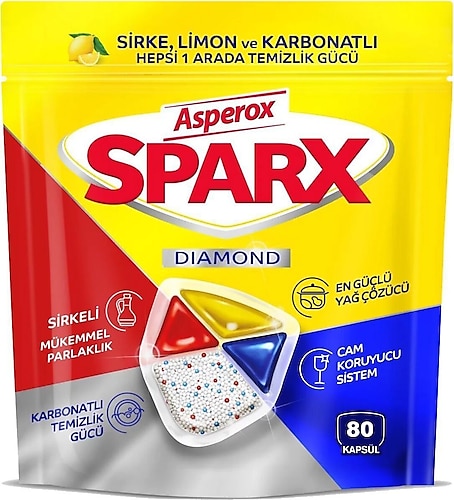 Asperox Sparx Bulaşık Makinesi Tableti 80'li