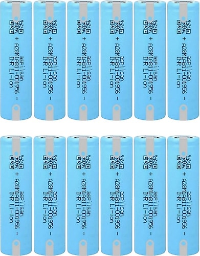 ASPİLSAN Aspilsan A28 Başlıksız Puntalı 3.7V 2900mAh 25A Discharge Şarjlı Li-ion Pil 12 Adet Set