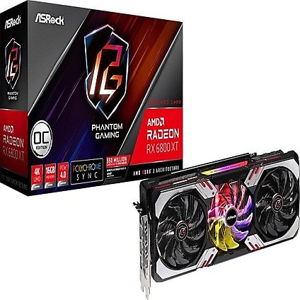Asrock Radeon Rx 6800 Xt Phantom Gaming D 16GB 256-BIT Gddr6 Amd Rdna 2 Ekran Kartı