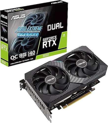 Asus RTX 3050 DUAL-RTX3050-O8G 128 Bit GDDR6 8 GB Ekran Kartı