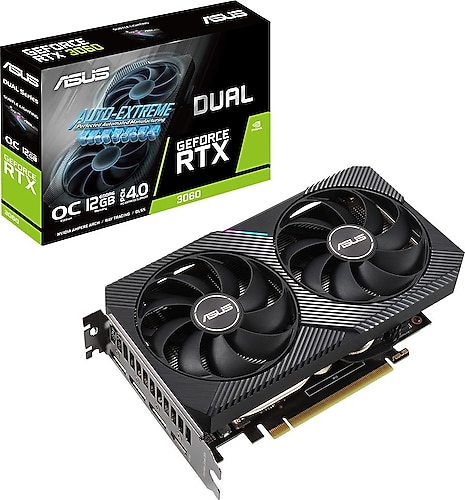 Asus RTX 3060 DUAL-RTX3060-O12G-V2 192 Bit GDDR6 12 GB Ekran Kartı