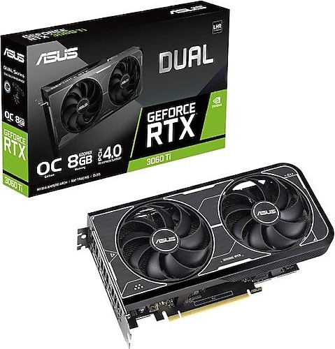Asus RTX 3060 TI Dual OC DUAL-RTX3060TI-O8GD6X 256 Bit GDDR6X 8 GB Ekran Kartı