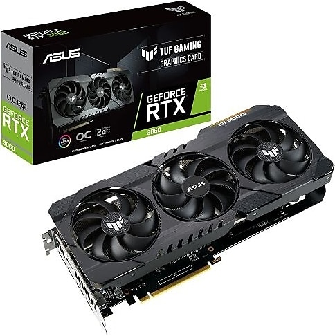 Asus RTX 3060 Tuf Gaming V2 OC Edition LHR TUF-RTX3060-O12G-V2-GAMING 192 Bit GDDR6 12 GB Ekran Kartı