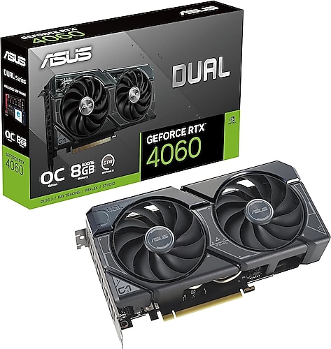 Asus RTX 4060 Dual OC DUAL-RTX4060-O8G 128 Bit GDDR6 8 GB Ekran Kartı