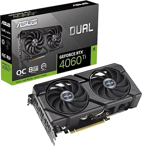 Asus RTX 4060 TI Dual Evo OC Edition DUAL-RTX4060TI-O8G-EVO 128 Bit GDDR6 8 GB Ekran Kartı