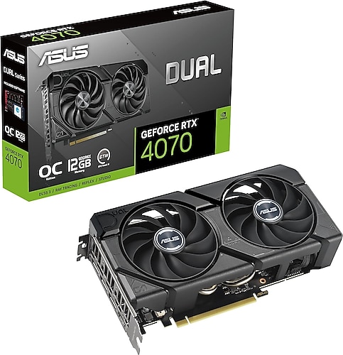 Asus RTX 4070 Dual Evo OC DUAL-RTX4070-O12G-EVO 192 Bit GDDR6X 12 GB Ekran Kartı